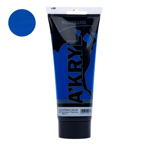 Farba akrylowa 200ml RENESANS błękit ftalo nr 20