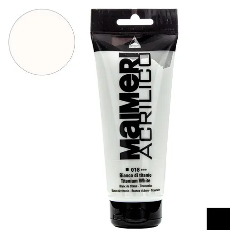 Farba akrylowa Maimeri Acrilico 200 ml - 018 Titanium white