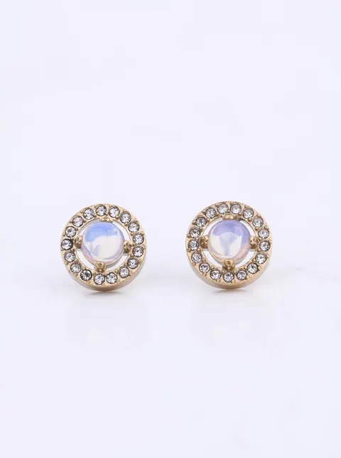 Kolczyki kółeczka, Opal, stal pozłacana S212706Z00