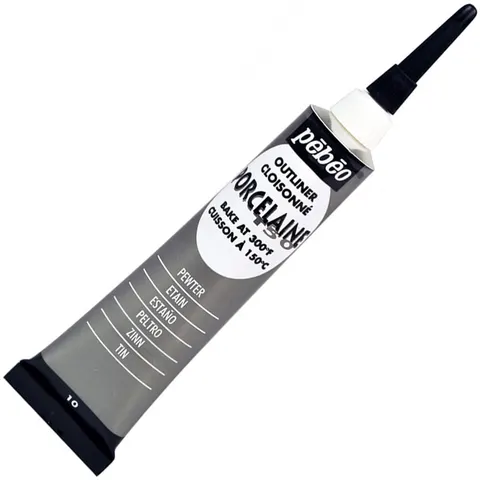 Konturówka Pebeo Porcelaine 150°C 20 ml - 10 Pewter