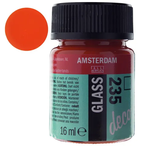 Farba do szkła Amsterdam Glass Deco 16 ml - 235 Orange