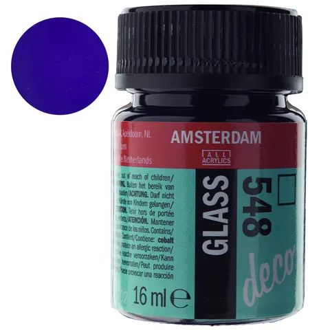 Farba do szkła Amsterdam Glass Deco 16 ml - 548 Blue violet