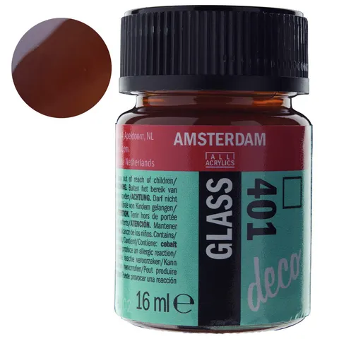 Farba do szkła Amsterdam Glass Deco 16 ml - 401 Light brown