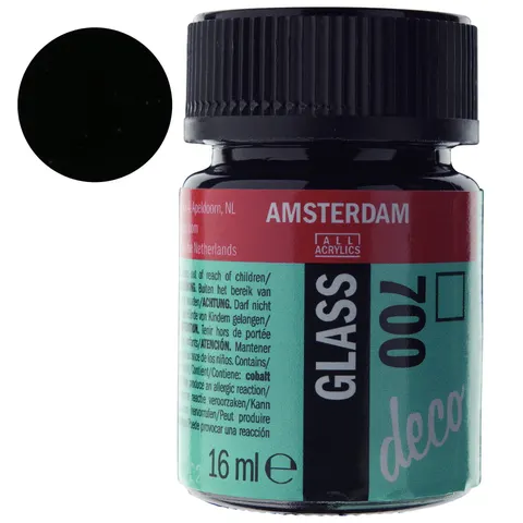 Farba do szkła Amsterdam Glass Deco 16 ml - 700 Black