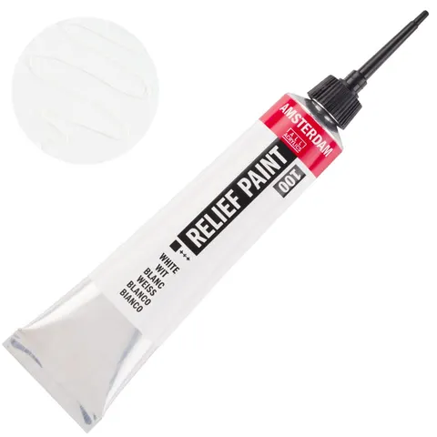 Konturówka Relief Paint Amsterdam 20 ml - 100 White