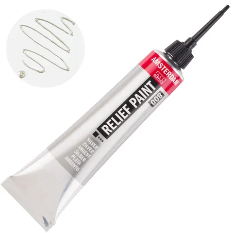 Konturówka Relief Paint Amsterdam 20 ml - 800 Silver