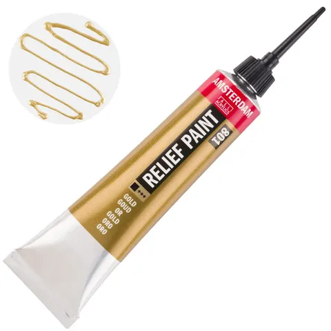 Konturówka Relief Paint Amsterdam 20 ml - 801 Gold