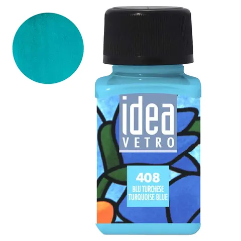 Farba do szkła Idea Vetro Maimeri 60 ml - 408 Turquoise blue
