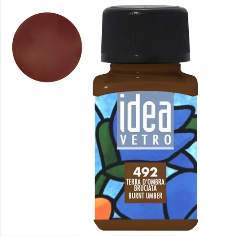 Farba do szkła Idea Vetro Maimeri 60 ml - 492 Burnt umber