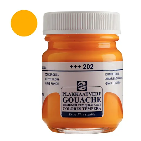 Farba Gouache Extra Fine Talens 50 ml - 202 Deep yellow