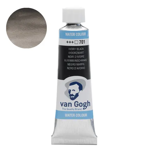 Farba akwarelowa Van Gogh 10 ml - 701 Ivory black
