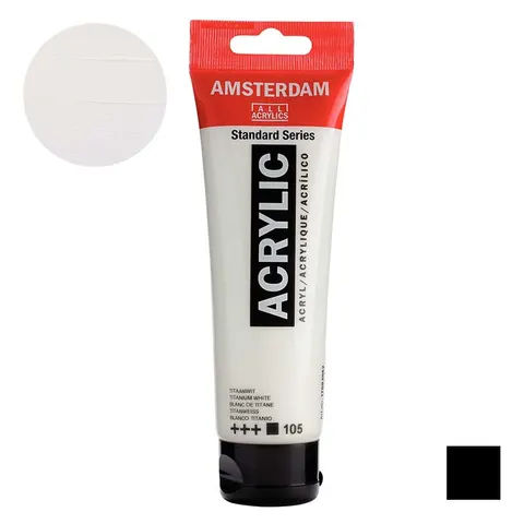 Farba akrylowa Amsterdam Acrylic 120 ml - 105 Titanium white