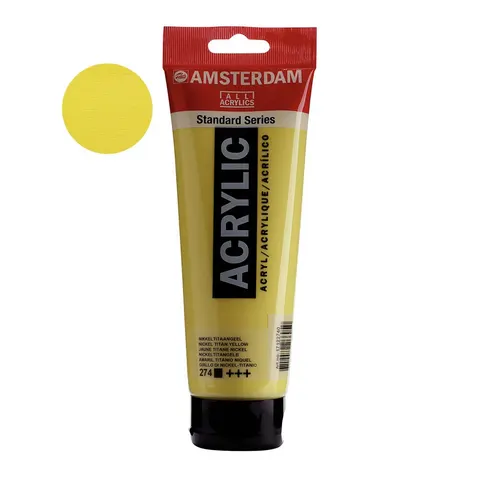 Farba akrylowa Amsterdam Acrylic 250 ml - 274 Nickel titanium yellow