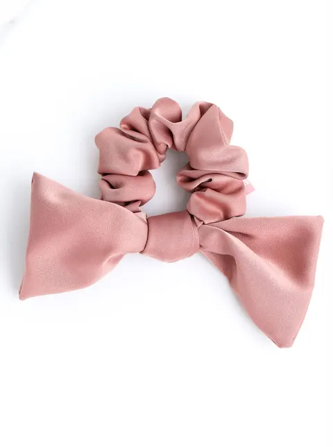 Gumka do włosów typu scrunchie, kokarda, brązowa O614428P00