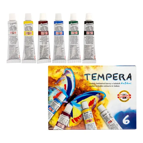 Zestaw farb tempery Koh-I-Noor 6 x 16 ml