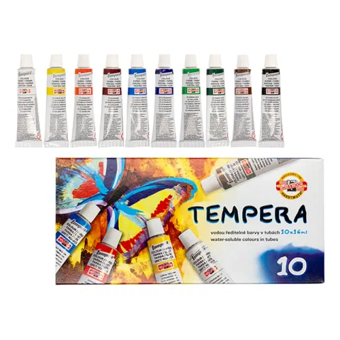 Zestaw farb tempery Koh-I-Noor 10x16 ml
