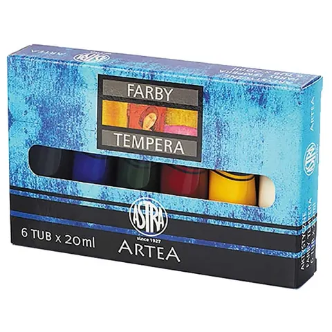 Zestaw farb tempery Astra 6x20 ml