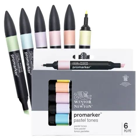 Promarkery Winsor & Newton zestaw 6 szt. Pastel Tones