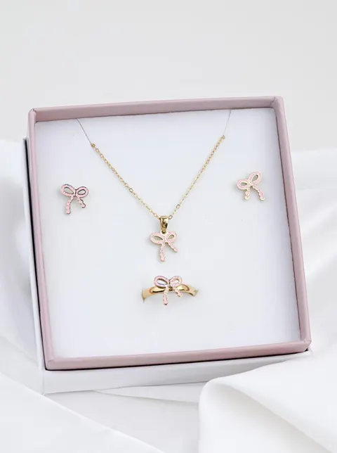 Zestaw Biżuterii Pink Ribbon