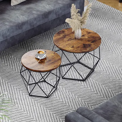 Zestaw stolików ław Industrialnych geometrycznych