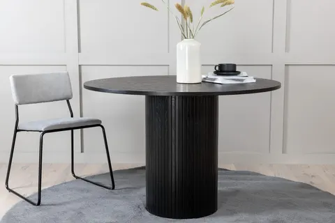 Okrągły stół jadalny Bianca - czarny / okleina 110 cm