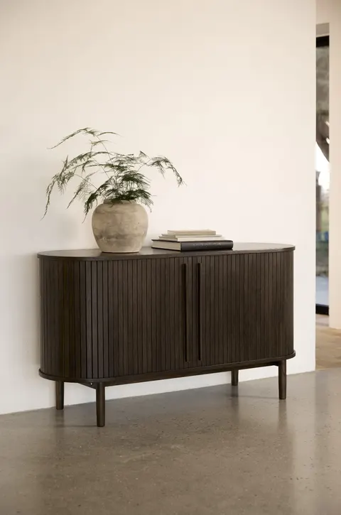 Komoda Canto przesuwne fronty kolor espresso 140 cm