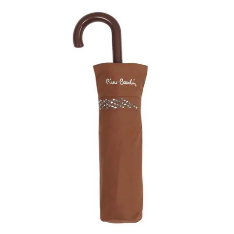 Brązowy parasol składany z nitami PIERRE CARDIN 75122