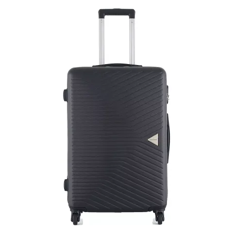 Średnia czarna twarda walizka Semi Line ABS T5690-2