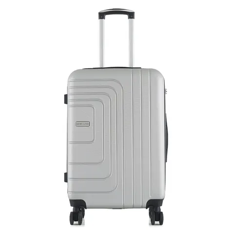 Średnia walizka podróżna 24" ABS Semi Line T5762-3 szara