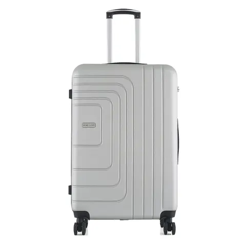 Duża walizka podróżna 28" ABS Semi Line T5762-4 szara