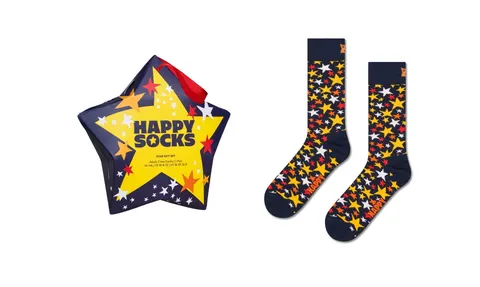 Skarpety HAPPY SOCKS - kolorowe gwiazdki box