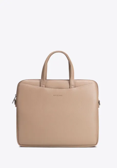 Beżowa torba na laptopa 13"/14" WITTCHEN 102-3P-921-9 ekoskóra