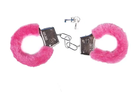 Kajdanki z futerkiem różowe