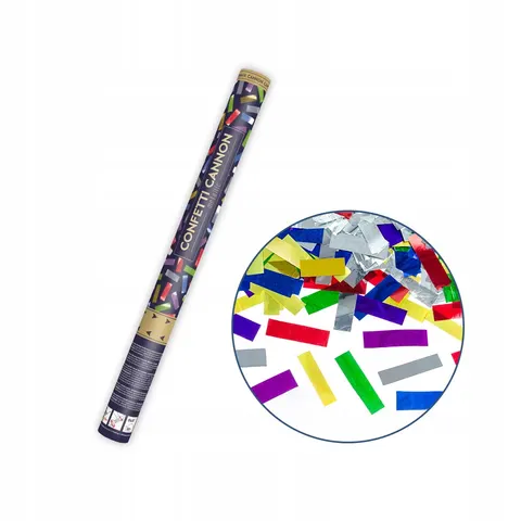Tuba strzelająca konfetti kolorowe 60 cm