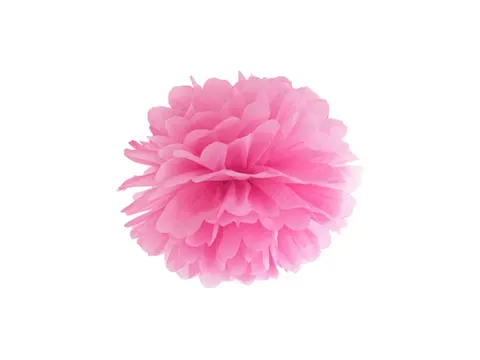 Pompon z bibuły różowy 25 cm