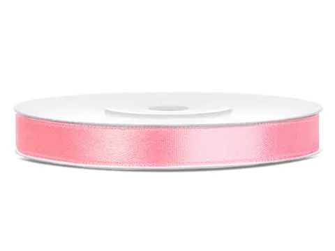 Tasiemka satynowa jasnoróżowa 6 mm x 25 m