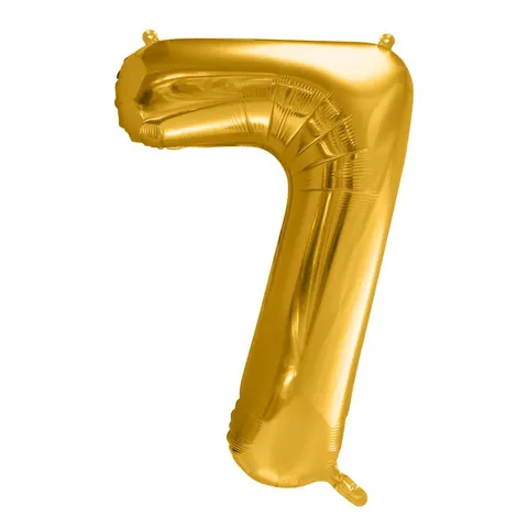 Balon foliowy cyfra 7 złoty 85 cm
