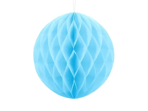 Kula bibułowa Honeycomb błękitna 30 cm