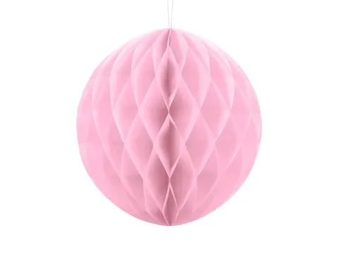 Kula bibułowa Honeycomb jasnoróżowa 30 cm