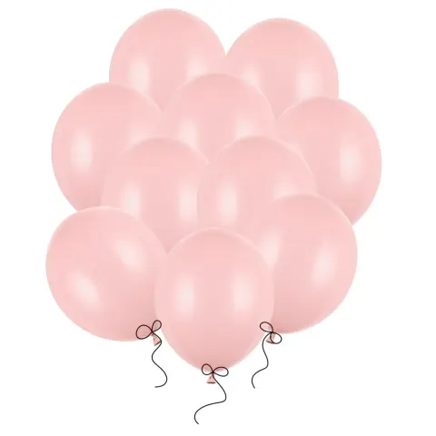 Balony jasnoróżowe pastelowe 27 cm 12 cali 100 szt PartyDeco