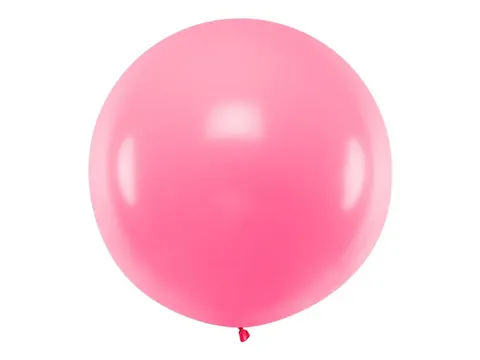 Balon gigant okrągły różowy pastelowy 100 cm PartyDeco