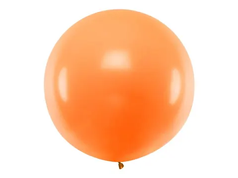 Balon gigant okrągły pomarańczowy pastelowy 100 cm PartyDeco