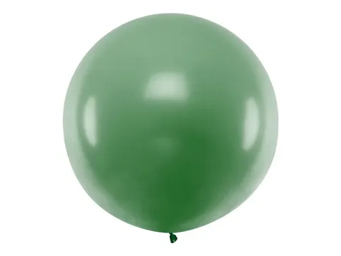Balon gigant okrągły ciemnozielony pastelowy 100 cm PartyDeco