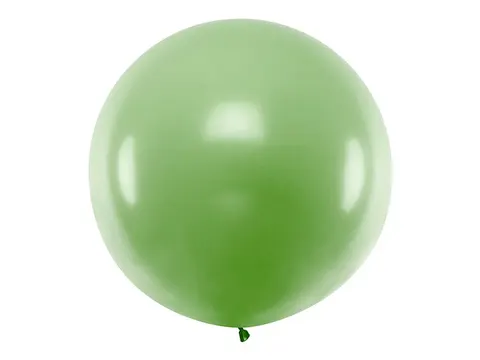 Balon gigant okrągły zielony pastelowy 100 cm PartyDeco