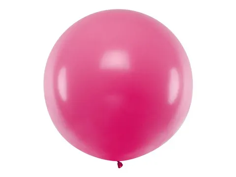 Balon gigant okrągły fuksja pastelowy 100 cm PartyDeco