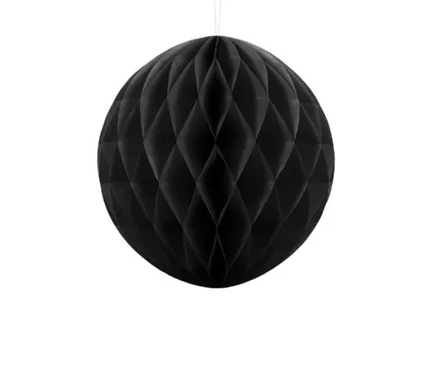 Kula bibułowa Honeycomb czarna 30 cm