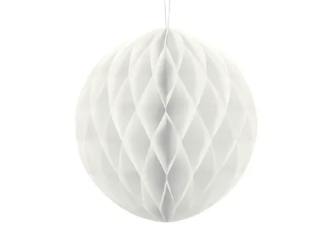 Kula bibułowa Honeycomb biała 30 cm