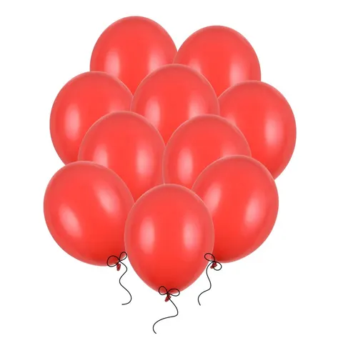 Balony czerwone pastelowe 27 cm 12 cali 50 szt PartyDeco