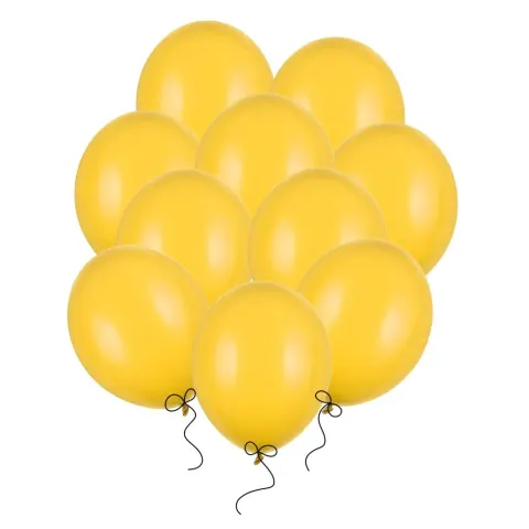 Balony żółte miodowe pastelowe 27 cm 12 cali 100 szt PartyDeco