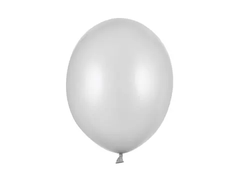 Balony srebrne metaliczne 27 cm 12 cali 50 szt PartyDeco